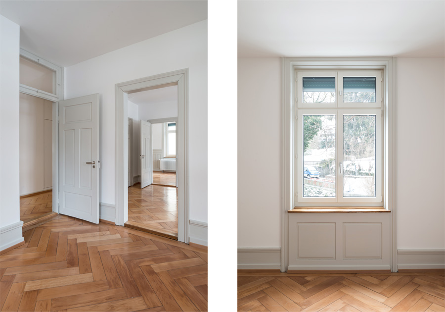 Enfilade und Fensteransicht